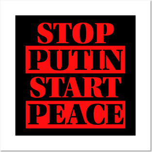 Stop Putin Start Peace 3 Posters and Art